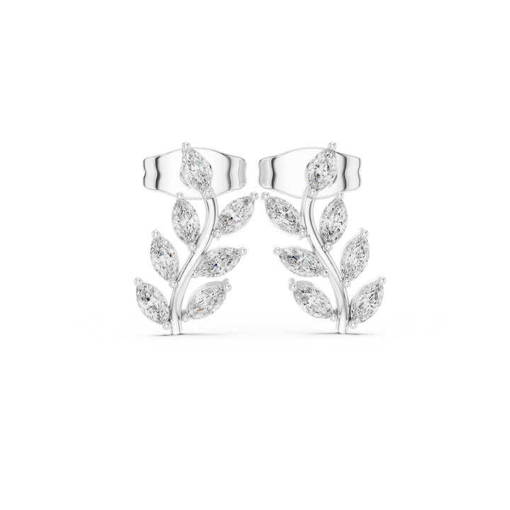 La Branche des Sept Souhaits — cercei cu diamante lab-grown, metal alb, vedere 4