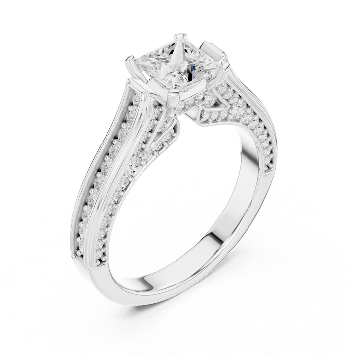 Dentelle sous Lumière — bijuterie cu diamante create în laborator, ton alb, vedere 2