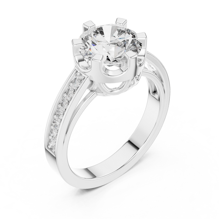 La Couronne des Arceaux — bijuterie cu diamante create în laborator, ton alb, vedere 2