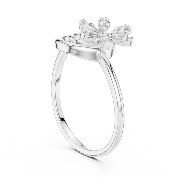La Fleur en Mouvement — bijuterie cu diamante create în laborator, ton alb, vedere 1