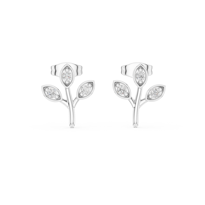 La Branche des Trois Aubes — bijuterie cu diamante create în laborator, ton alb, vedere 4