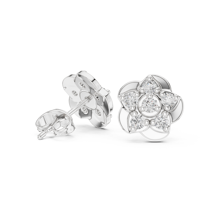 La Rose des Petits Bonheurs — bijuterie cu diamante create în laborator, ton alb, vedere 1