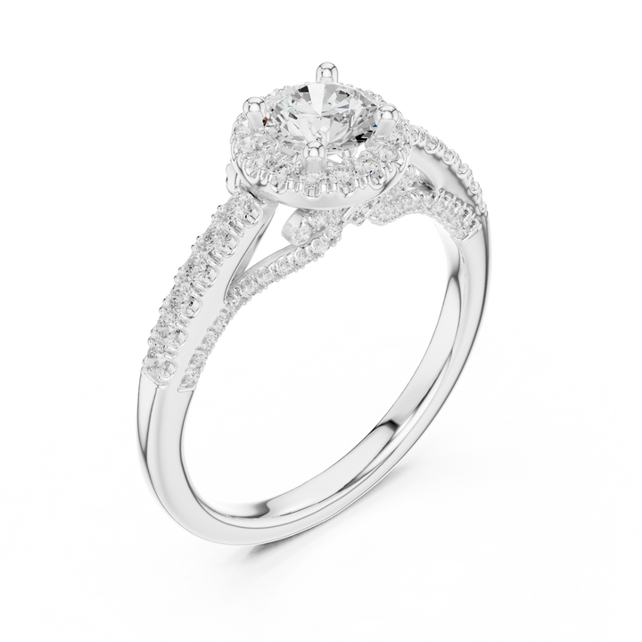 Couronne Entrelacée — bijuterie cu diamante create în laborator, ton alb, vedere 2