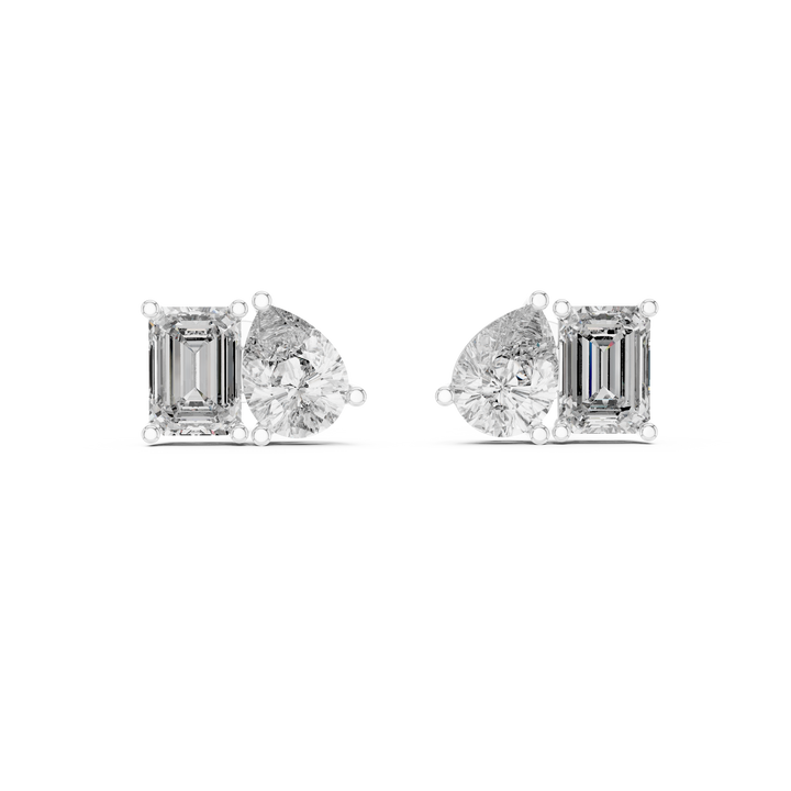 Le Duo des Contrastes — bijuterie cu diamante create în laborator, ton alb, vedere 4
