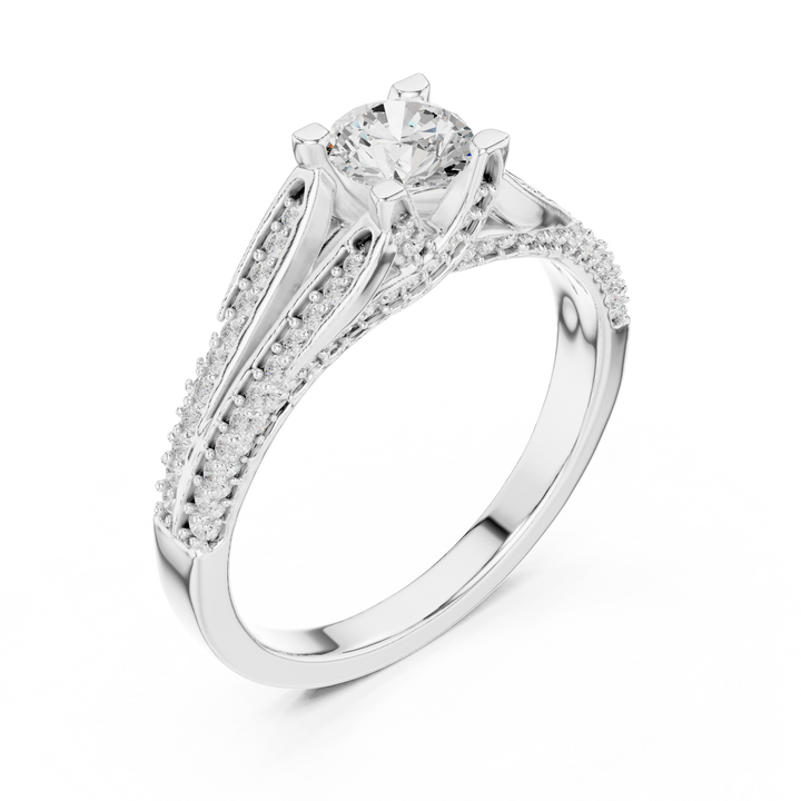 Dentelle des Reflets — bijuterie cu diamante create în laborator, ton alb, vedere 2