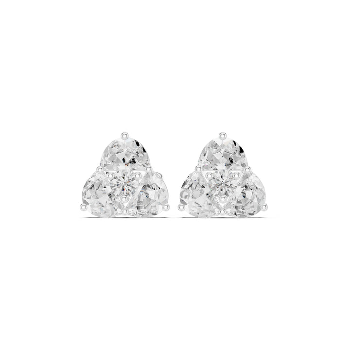 Trois Lunes en Secret — cercei cu diamante lab-grown, metal alb, vedere 4