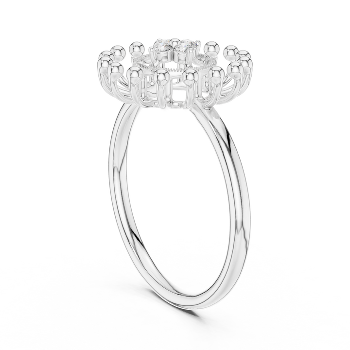 La Couronne des Petits Grains — bijuterie cu diamante create în laborator, ton alb, vedere 1