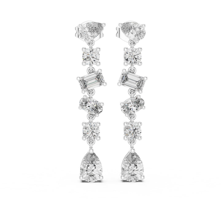 La Suite des Formes — cercei cu diamante lab-grown, metal alb, vedere 4