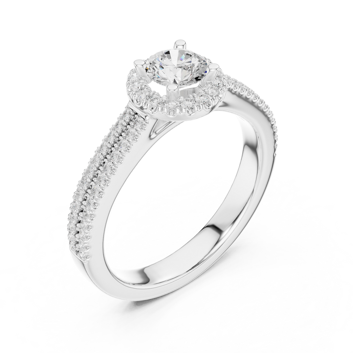 La Promesse à Fleur de Main — bijuterie cu diamante create în laborator, ton alb, vedere 2