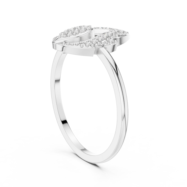 Arabesque en Couronne — bijuterie cu diamante create în laborator, ton alb, vedere 1