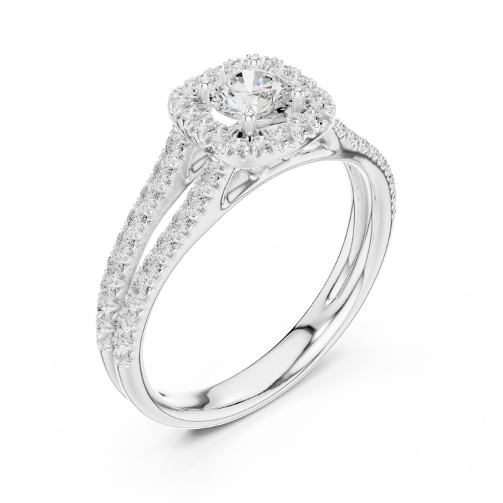 Couronne en Faisceau — bijuterie cu diamante create în laborator, ton alb, vedere 2
