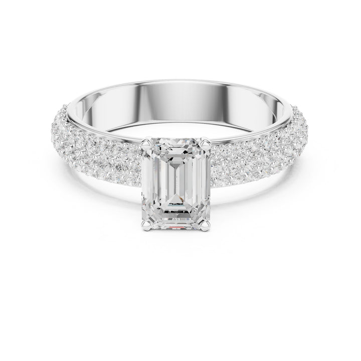 Le Velours des Facettes — inel de logodnă cu diamante lab-grown, metal alb, vedere 4
