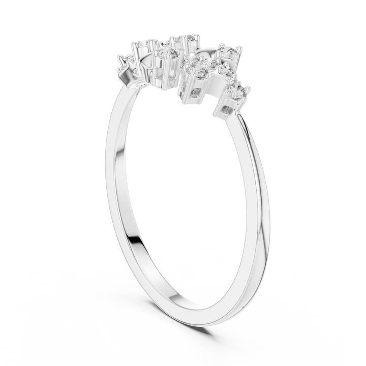 Bouquet Serré — bijuterie cu diamante create în laborator, ton alb, vedere 1