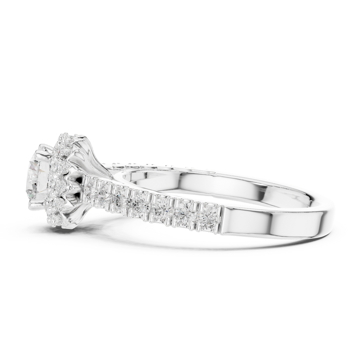 Couronne à Double Écho — bijuterie cu diamante create în laborator, ton alb, vedere 3