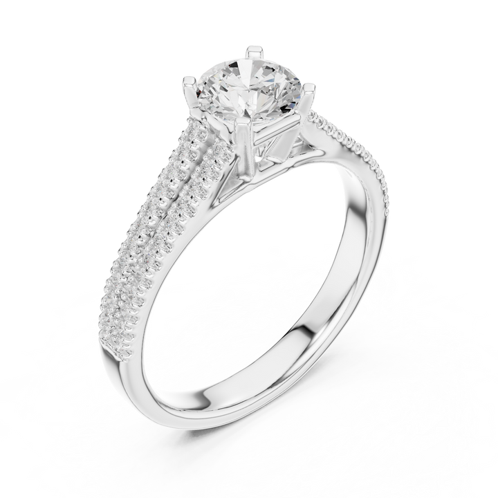 Couronne de Rosée Fine — bijuterie cu diamante create în laborator, ton alb, vedere 2