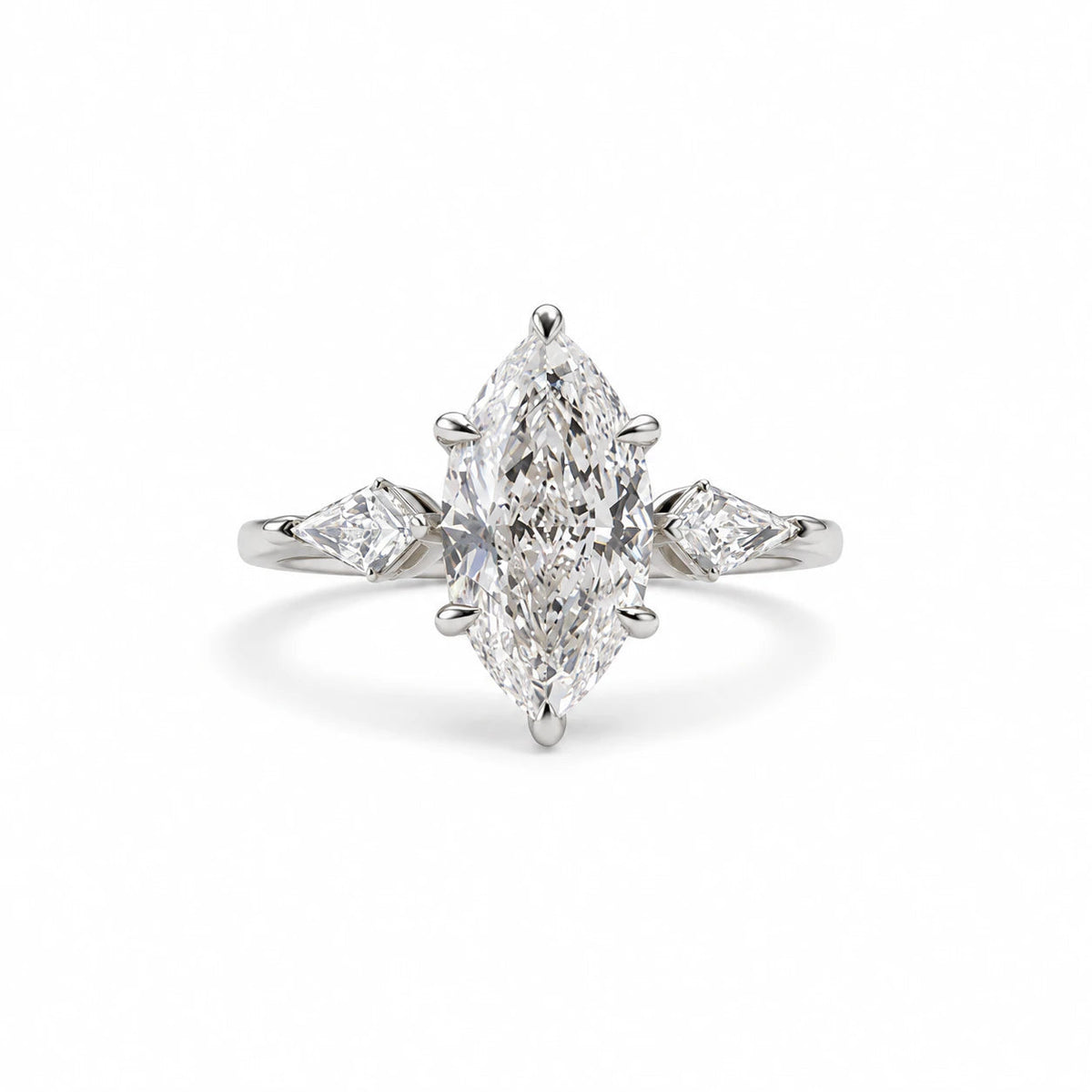 Étoile Marquise VI — metal alb — ilustrație de studio