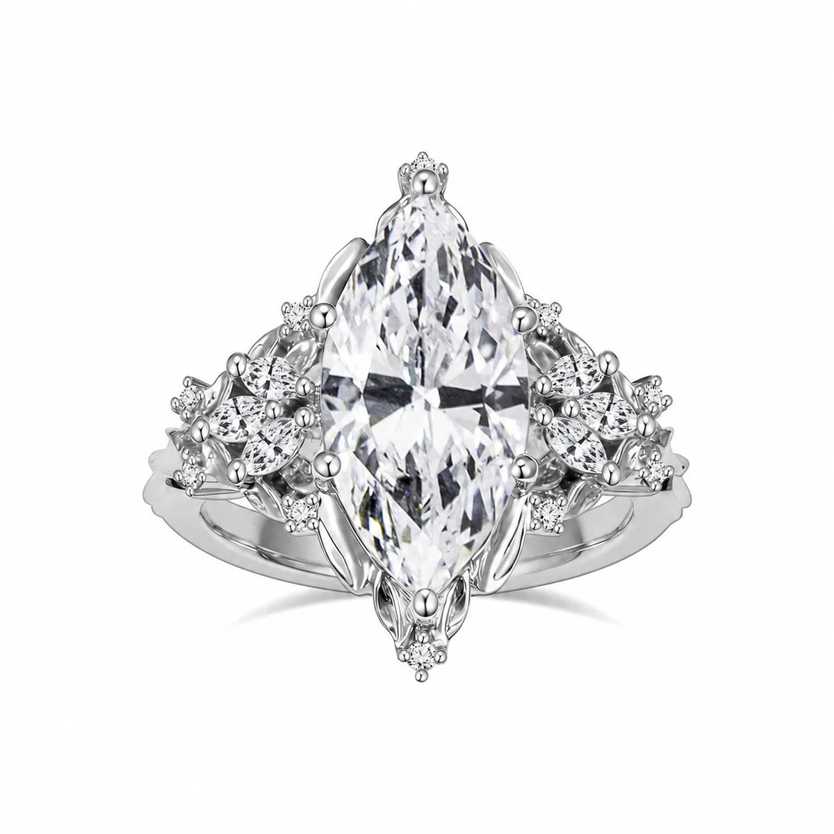 Étoile Marquise VII — metal alb — ilustrație de studio